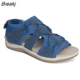 New Fashion Women Sports Sandlas Outdoor Beach Flats Comfortable Round Toe Breathable Plus Size Light Casual Shoes of