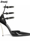 Heel Shoes For Women Slingback Summer Pointed Toe Ladies Sandals Stiletto Sexy Nightclub Party High Heels Single