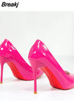 Summer Footwear Stripper Stilito Shoes for Women 2023 Green Sexy Super High Heel Quality Non Slip Casual Shoe on A