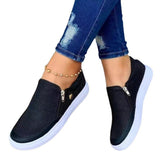 Breakj Spring And Autumn Large-Size Casual Fashion Single Shoe Zipper Board Shoes Flat Shoes