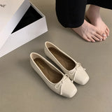 Head Shallow Mouth Single Shoes 2024 Spring And Autumn New French Evening Wind Temperament Gentle Fairy Flat-Soled Grandma