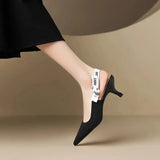Toe Women Sexy Sandals Mid Heels Slingback Summer Slippers 2024 Fashion Luxury Pumps New Flip Flops Shallow Mujer