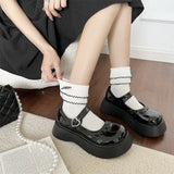 Shoes Women Japanese Mary Jane Shoes Women 2023 New Vintage Girls Students JK Uniform High Heel Platform Thick Sole