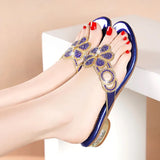Women With Diamond Slippers Wear New Diamond Sandals In Summer, Flat Sandals, Sexy