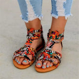 Women Sandals Gladiator Shoes 2023 Summer Flats Slippers Outdoor Beach Casual Ladies Shoes Bohemian Woman Slides Zapatos