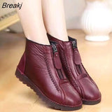 Women Boots 2023 New Women's Barefoot Hiking Shoes Ankle Boots Zipper Elastic Hiking Sneakers Mild Winter