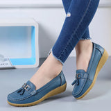 Women Shoes 2023 Spring Autumn Flats Leather Breathable Moccasins Women Boat Shoes Ballerina Ladies Casual Shoes Zapatos