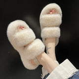 It And Wear It! Online Celebrity Hairy Slippers Women Wear New Style Fairy Ins Chao Slippers In Autumn And Winter Of
