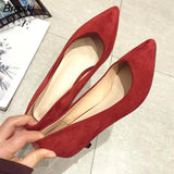 Office Lady Shoes Women Low Heels Pointed toe Fashion Brand Women Pumps Woman High Heels Black Red Leopard Shoes
