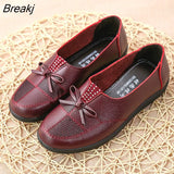 New Spring and Autumn Flat Shoes Women's Loafers Casual Comfort Leather Outdoor Beach Sport Round Toe Slip-on