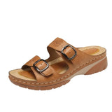 Sandals Shoes for Women Fashion Belt Buckle Platform Outdoor Walking Slippers Non-slip Open Toe Ladies Shoes