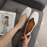 Women's Ballet Flats Fashion Princess Shoes for Casual Crystal Boat Shoes Sparkling Rhinestone Women Flats Lazy Loafers