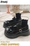 Butterfly Bowknot Cute Lolita Shoes Women's Japanese Loli Sweet Girls Tea Party Dress Shoe Gothic Flats Platform