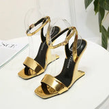 Sandals Women Shoes Special-shaped High Heel 10.5CM Wedges Women Summer Sandals Woman Shoes Ladies Classic Female