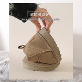 Breakj Shoes Large Winter New Flat Bottom Short Northeastern Cotton Shoes Men Plus Velvet Thick To Keep The Snow Boots