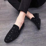 Men Loafers Leather Shoes For Man slip on Dress Shoes Elegant Shoe Fashion Men's Flats club party shoes men Zapatos