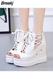 Woman Height Increasing Sandals 2023 Summer Women Concise Platform Shoes Woman Fashion Thick Bottom Wedges