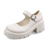 Shoes Women Japanese Style Vintage Soft Sister Girls High Heels Waterproof Platform College Student Cosplay Costume