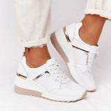 New Women Chunky Sneakers Solid Color Platform Shoes Thick Bottom Zipper Women's Vulcanized Shoes Sneakers Zapatos De