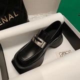 Women Shoes Square Toe Lolita Mary Janes Shoes 2023 Spring New Fashion Platform Oxford Shoes Casual PU Leather