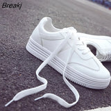 Sneakers Women White Shoes Sweet Young Ladies Flats Thick Sole Platform Shoes Soft Brand Female Footwear