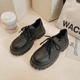 platform Women Loafers Classic Platform Chunky Heel Ladies Pumps Female Mary Jane Derby Lolita Sweet Round Toe College