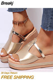 Women Sandals 2023 Women Heels Sandals Slip On Wedges Shoes For Women Slippers Summer Sandalias Mujer Platform Sandals