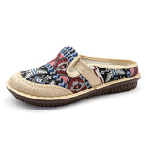 Fashion Women's Shoes Bohemia Style Embroidered Linen Breathable Outdoor Casual Slippers Shoes for Women Zapatos De