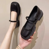 Woman Flats Clogs Platform Casual Female Sneakers Oxfords Modis All-Match British Style Dress Creepers New Leather Cross