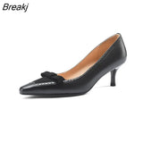 Autumn Bow Pointed High Heels Women's 2023 New Stiletto Shallow Mouth Women's Shoes Elegant Single Shoes Women 34-39