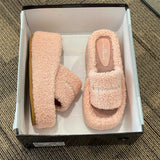 Breakj Women Wear 2023 Full-Length Teddy Slippers With Open-Toe