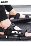 Men shoes Gladiator Men's Sandals Roman Men Shoes Summer Flip Flops Gray Black Flat Sandals Large Size