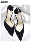 Rhinestones Chains Women Pumps Designer Sandals High Heels Summer Ankle Strap Party Shoes Star Style Wedding Prom