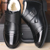 Shoes Men Chelsea Boots Leather Warm Shoes Men Ankle Boots Fashion Brand Cow Leather Male Footwear