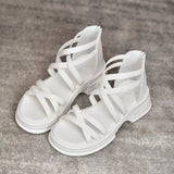 Breakj Spring And Summer New Thick-Soled Roman Sandals Women Zipper Coarse Heel Toe Fashion Casual