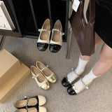 2024 New Style Soft Leather, Small Fragrant Style, Thick Heel, Mary Jane Shoes, French Retro Color, One Word With Single