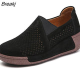 Sneakers for Women Fashion Platform Korean Version Rocking Shoes Female Slip on Casual Flat Warm Loafers Retro Mon