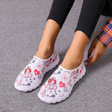 Breakj Casual Shoes Women's Sports Trend Light Breathable Cartoon Flat Bottom Single Shoes