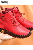 Spring Women Shoes Platform Loafers Lace Up Sneakers Casual Vulcanized Solid Mom Flats Mujer Zapatos Chaussure