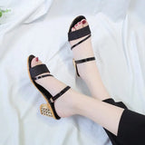 Women's Sandals Fashion High Heels Sandals Platform Casual One Word Shoes Female Chunky Heels Flip Flops Women