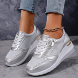 Breakj And Fall New Large Size Ladies' Slope Front Strap Side Zipper Casual Sports Single