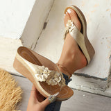 Breakj 2025 Flower Sandals Women's Line Leisure Beachside Slopes And Comfortable Large-Size