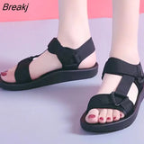 Women's Versatile Flat Beach Shoes 2023 Summer New Fashion Outwear Roman Shoes Womens