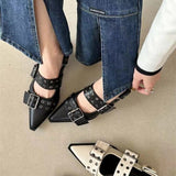 Woman 2024 Trend Women Chunky Sandals Summer Shoes Fashion Mid Heels Pointed Toe Party Shoes Brand Casual
