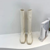 Boots And Velvet Boots 2024 New Knight Boots White Boots Online Celebrity Skinny Boots Online Celebrity