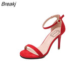 Sexy Thin Heels Ankle Strap Women Sandals Open Toe Shoes Buckle Ladies Office Work Sandalias Shoes Fashion