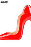 brand shoes plus size 33-45 pointed 12cm high stiletto heels 10cm 8cm shallow fashion classic women pumps QP042