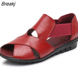 2023 Summer Gladiator Rome Casual Sandals Women Shoes Sandalia Feminina Genuine Leather Wedge Heel Comfort