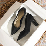 Style Pumps Pointed Black High Heels for Women 5cm 7cm 9cm Versatile Commuting Single Shoes Fashion Heels Women