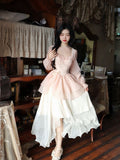 Sleeve Fairy Midi Dress Woman Casual Sweet Korean Fashion Dress Beach Party 2023 Summer French Elegant Solid Dress